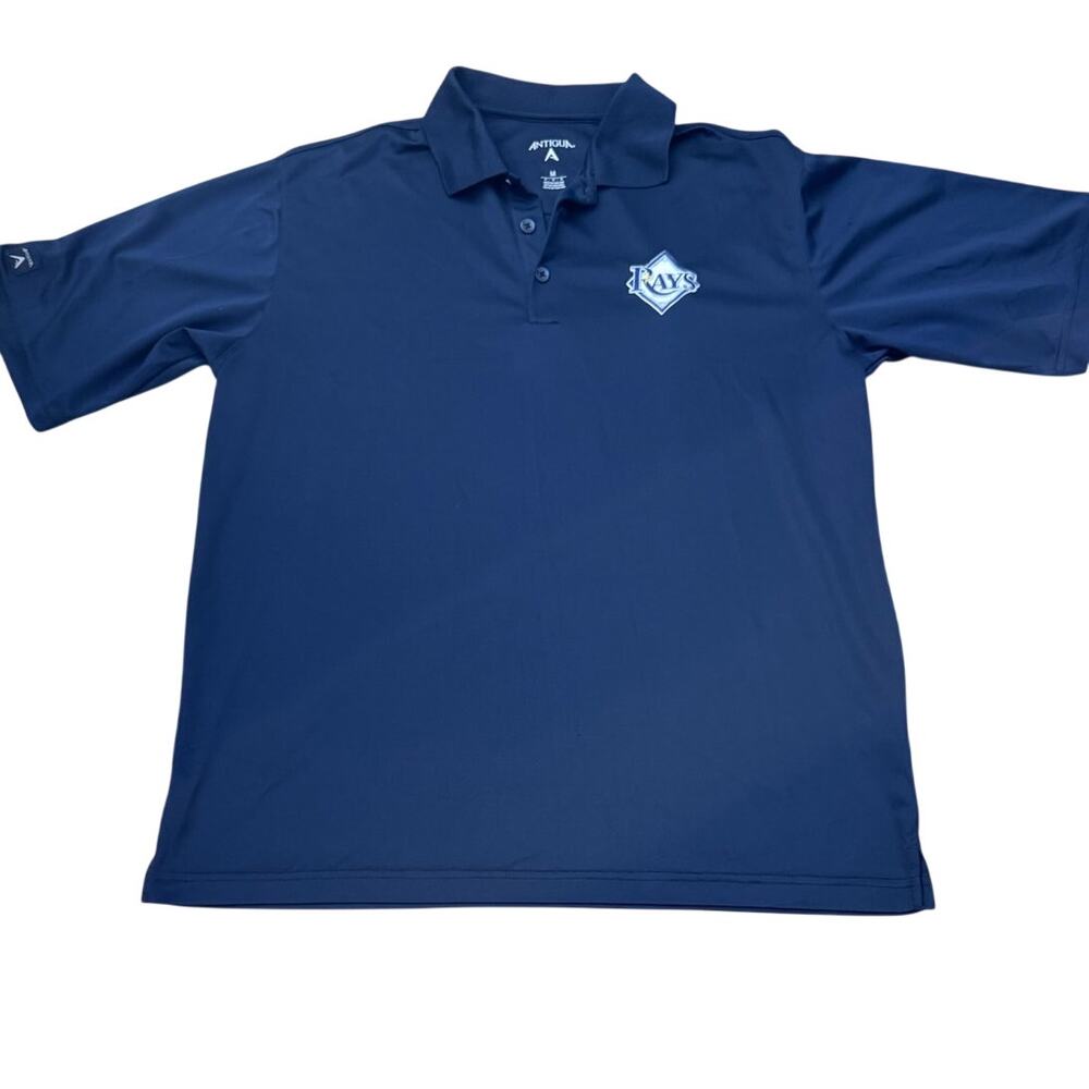 Tampa Bay Rays MLB Antigua blue polo shirt Size Medium